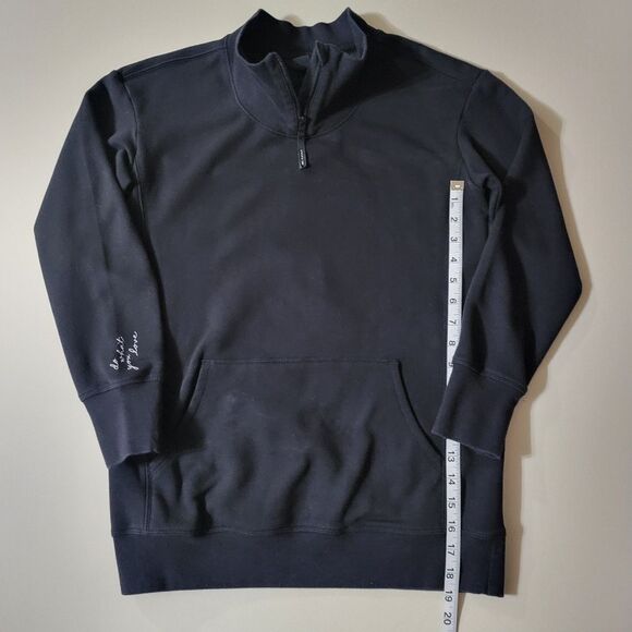 Athleta Girls Black Retroactive Half-Zip Pullover Sweatshirt Top - Picture 9 of 16